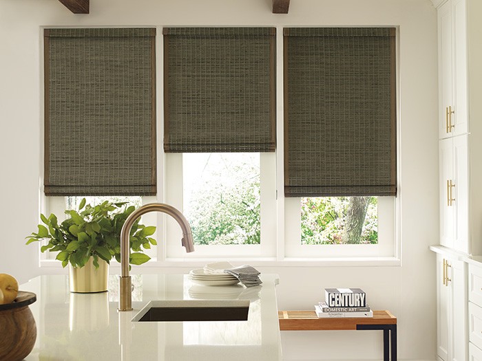 Tissu des stores en bois entrelacé ProvenanceMD : Mindanao  Couleur : Graphite